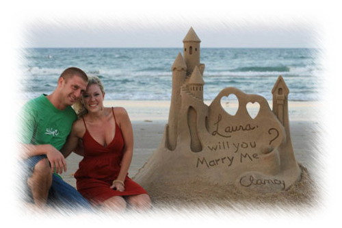 a very romantic beach billboard